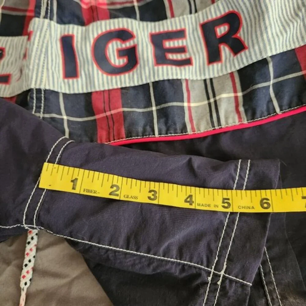 Tommy Hilfiger Mens Big Logo‎ Swimming Trunks Swimwear Red Blue White sz Large
